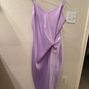 Side Twist Midi Dress Lavendar